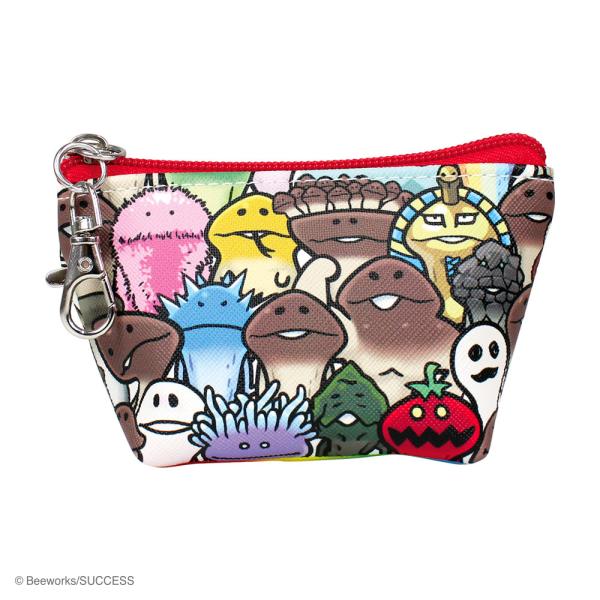 なめこ グッズ ミニポーチ ティーズファクトリー おさわり探偵 なめこ栽培キット 三角ミニポーチ ぎゅうぎゅう メーカー公式 予約 9月下旬入荷