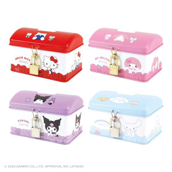 サンリオ グッズ 貯金箱 サンリオキャラクターズ うもれっコ カギ付き缶バンク ティーズファクトリー メーカー公式 予約 12月下旬入荷