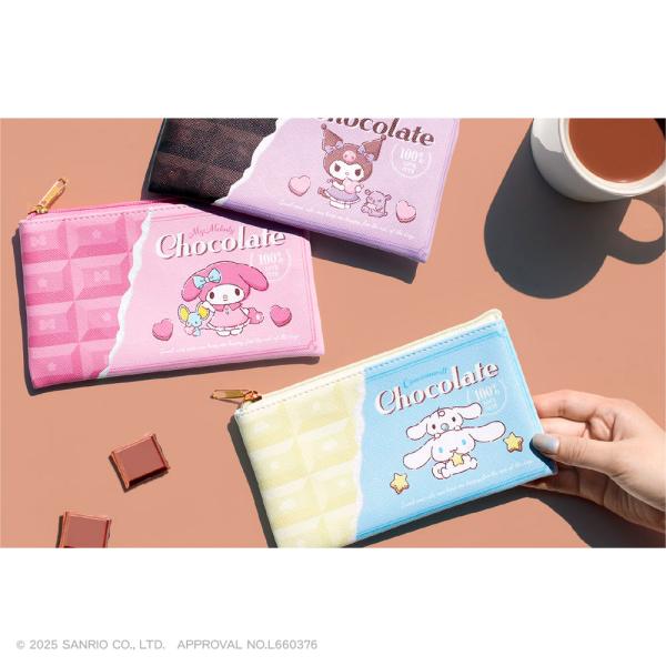 【U】フラップ付きポーチ＆ボックスポーチ（チョコ）2点セット サンリオ グッズ ポーチ ティーズファクトリー シークレット