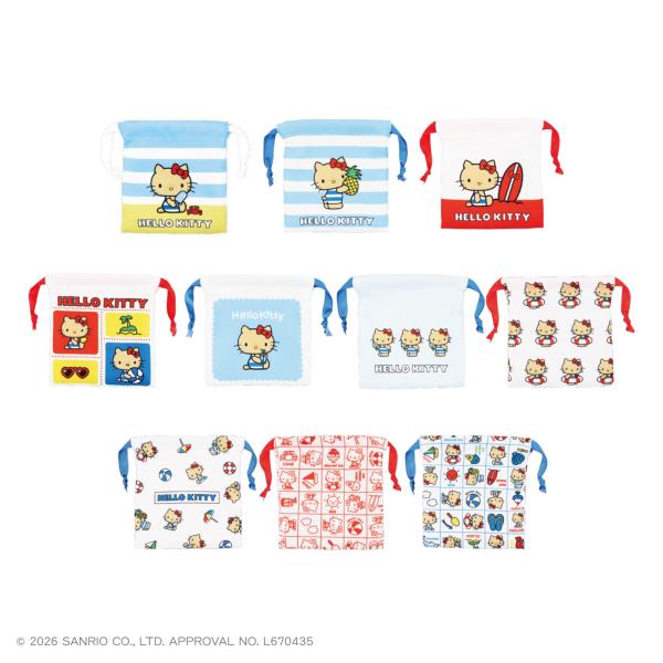 日焼け キティ グッズ 巾着 ティーズファクトリー サンリオ ハロー
