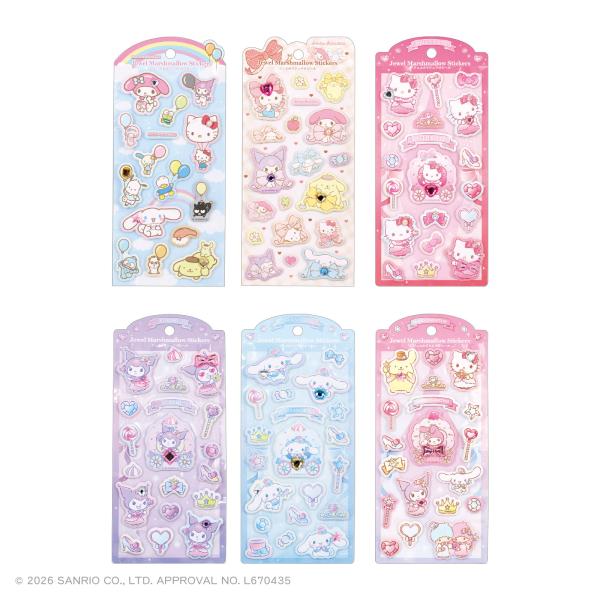 サンリオ グッズ シール ティーズファクトリー ジュエルマシュマロシール メーカー公式