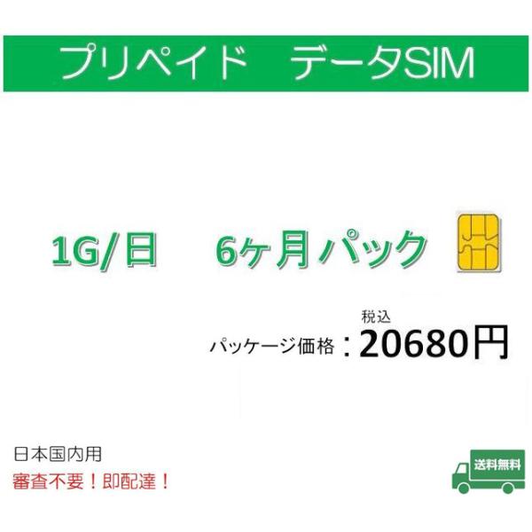 プリペイドsim 格安SIM ドコモ  高速データ容量1G/日6ヶ月プラン Docomo モバイルデータ通信専用 4G 格安SIM 半年パック  日本国内 プリペイドsim 格安SIM ドコモ 高速データ容量1G/日6ヶ月プラン Docomo