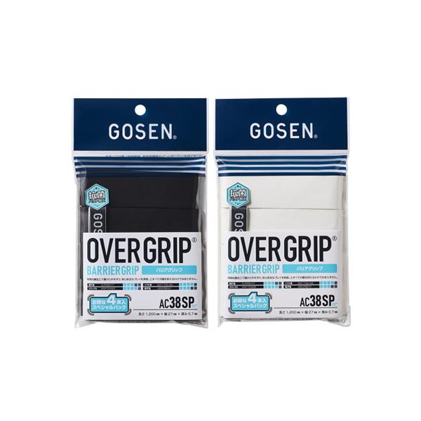 ゴーセン(GOSEN) バリアグリップ(4本入) AC38SP テニス バドミントン オーバーグリップ【国内正規品】 [M便 1/6]