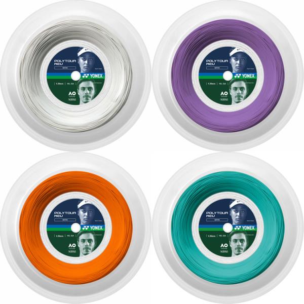 ヨネックス(YONEX) ポリツアーレブ 200mロール PTR120R2 / PTR125R2 / PTR130R2 硬式テニスガット 【国内正規品】