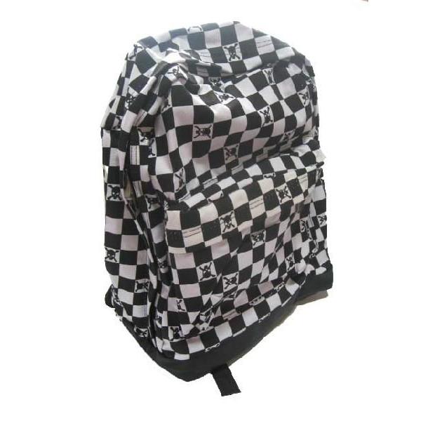 スカル ドクロ リュック 白黒チェック バックパック レジャー遠足カバン ロック パンク ダンサーファッション Buyee 日本代购平台 产品购物网站大全 Buyee一站式代购 Bot Online