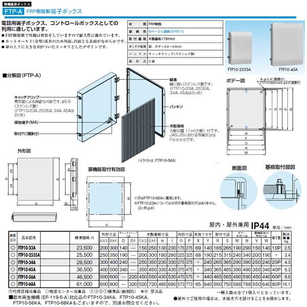 日東工業 プラボックス 情報通信ボックス FRP樹脂製端子ボックス 屋内