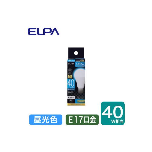 LDA4D-G-E17-G4103 LED�d�� �~�j�N���v�g���^�C�v 4.1W �����F���� E17���� 40W�`���� ELPA �����d�� �����v