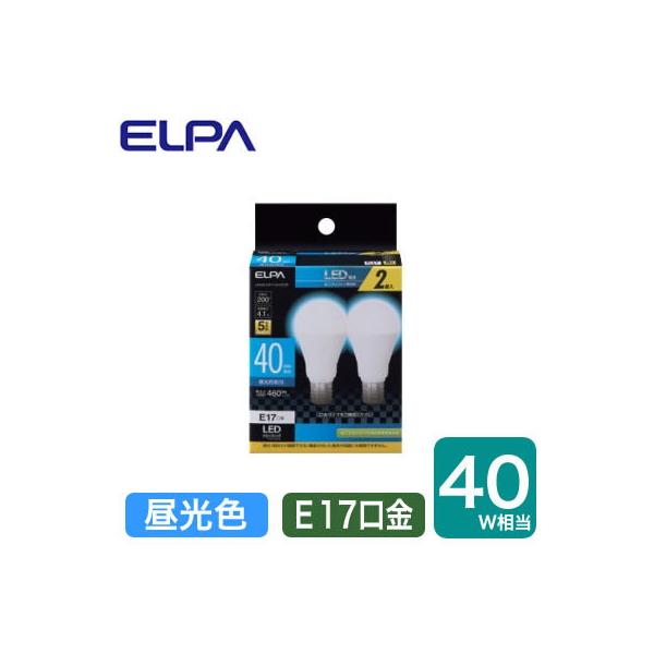 LDA4D-G-E17-G4103-2P LED�d�� �~�j�N���v�g���^�C�v 4.1W �����F���� E17���� 40W�`���� 2���� ELPA �����d�� �����v