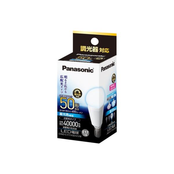Panasonic v LEDd `d^Cv 6.4W fMގ{HΉ Lz^Cv E17 50`EF Ή LDA6D-G-E17/K50/D/S/W