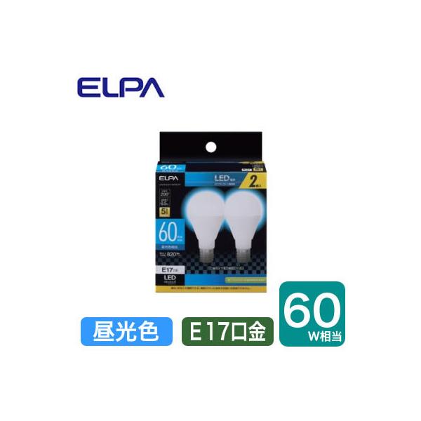 LDA7D-G-E17-G4105-2P LEDd ~jNvg^Cv 6.5W F E17 60W` 2 ELPA d v