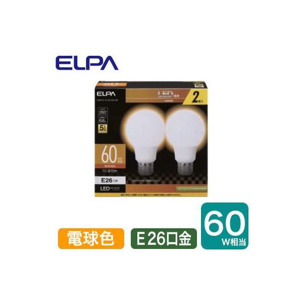 LDA7L-G-G5104-2P LEDd A`Lz 6.8W dF E26 60W` 2 ELPA d v