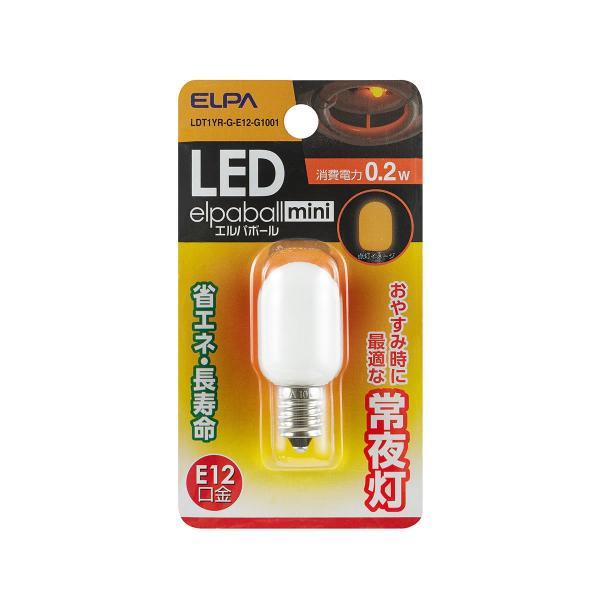 ELPA d LEDd Gp{[mini LED铔 ic^Cv 0.2W IWF E12 LDT1YR-G-E12-G1001
