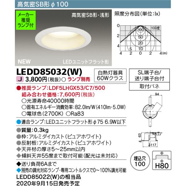 LEDD85032(W) (vZbg) LED_ECg LEDjbgtbg` CSB` 100 ŃCebN Ɩ OpƖ
