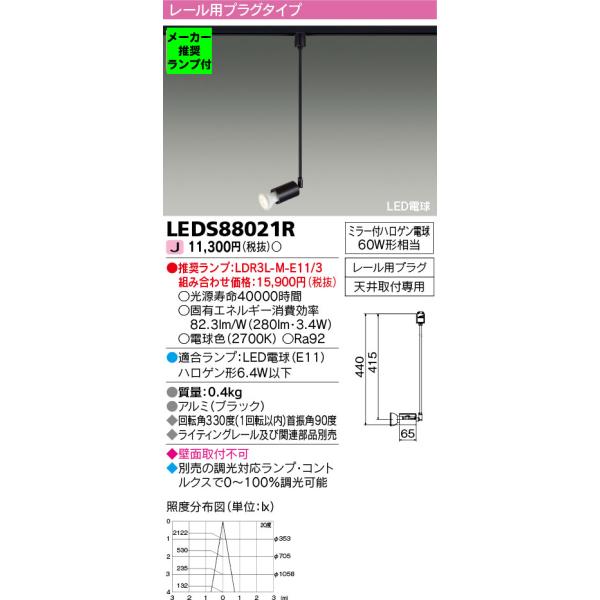 TOSHIBA（東芝） ◇LEDS88021R (推奨ランプセット) LED電球スポット