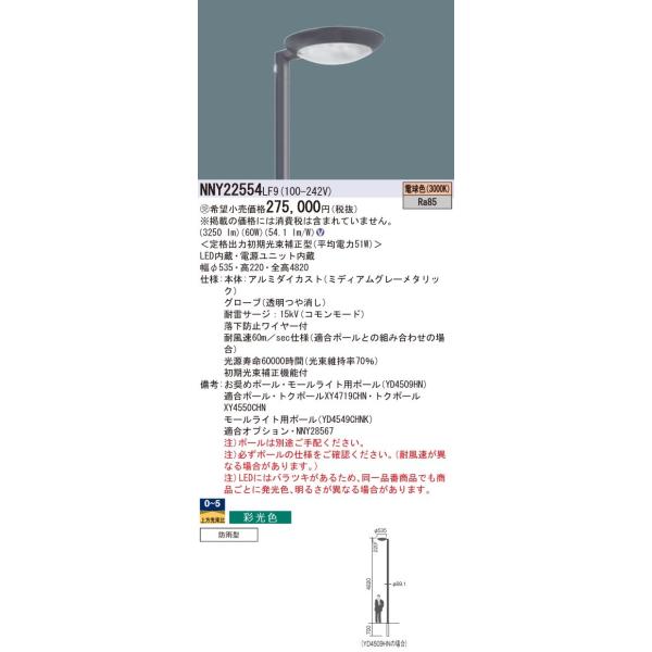 Panasonic {ݏƖ XH LuminascapeV[Y LED[Cg dF |[t^ ̂ ʌF ⓔ250` Chz^Cv NNY22554LF9