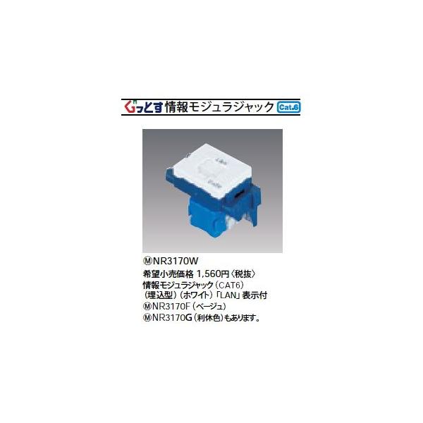 NR3170W (LAN�p)��񃂃W�����W���b�N 8��8�S CAT6 Panasonic �d�ݎ��� �R�X���V���[�Y ���C�h21�z�����