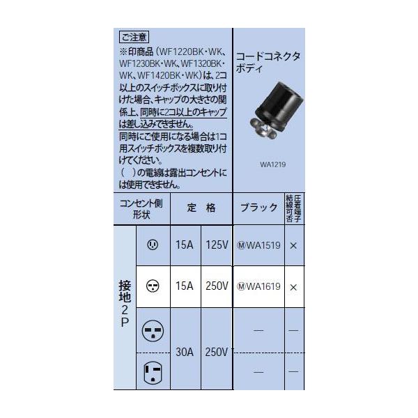 WA1519 R[hRlN^{fB ڒn2P 15A 125V Panasonic dݎ ݔHpz