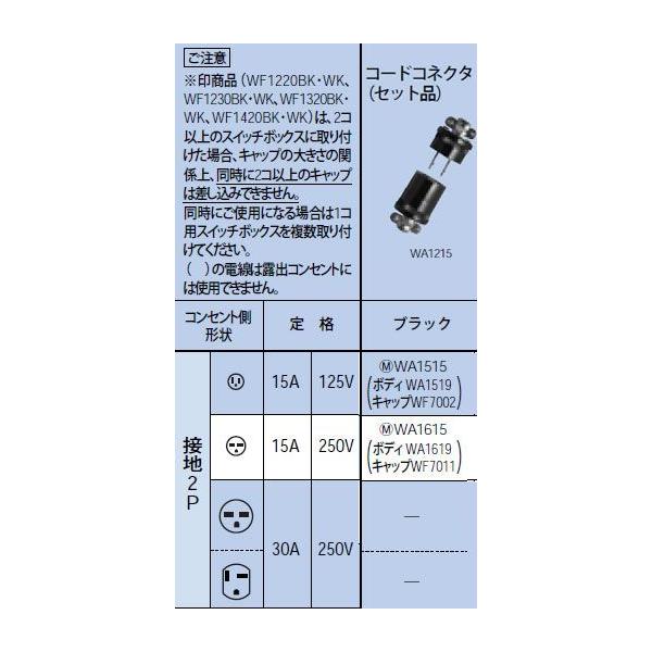 WA1615 R[hRlN^Zbg ڒn2P 15A 250V Panasonic dݎ ݔHpz