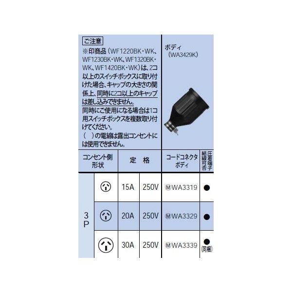 WA3319 hSR[hRlN^{fB 3P 15A 250V Panasonic dݎ ݔHpz