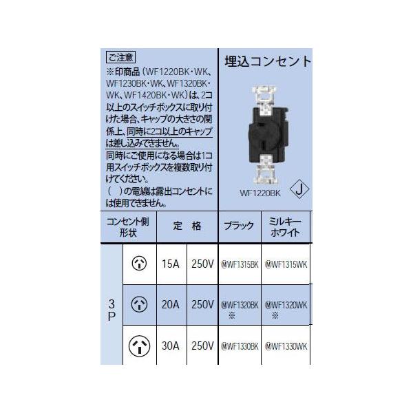 WF1315BK RZg 3P 15A 250V Panasonic dݎ ݔHpz