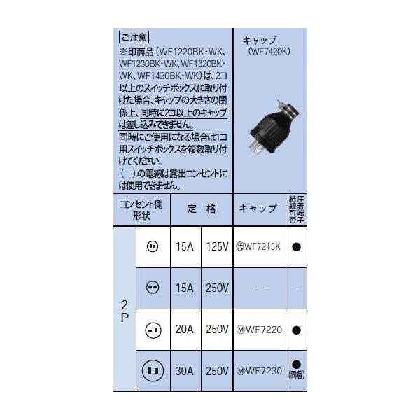 WF7230 hSLbv 2P 30A 250V Panasonic dݎ ݔHpz