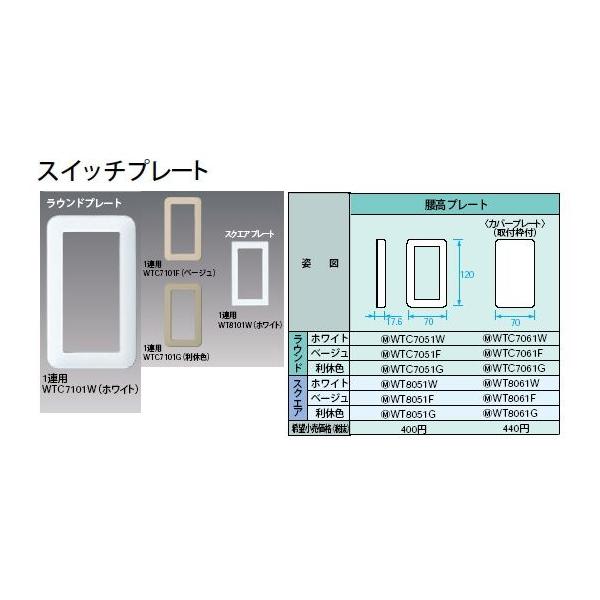 Panasonic（パナソニック） WTC7061W スイッチプレート ラウンド 腰高
