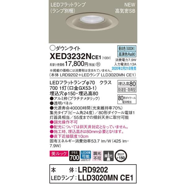 XED3232NCE1 GNXeA pLED_ECg F ^8H W^Cv h^ hJ^ s 150 110V_CN[d80`1 Panasonic
