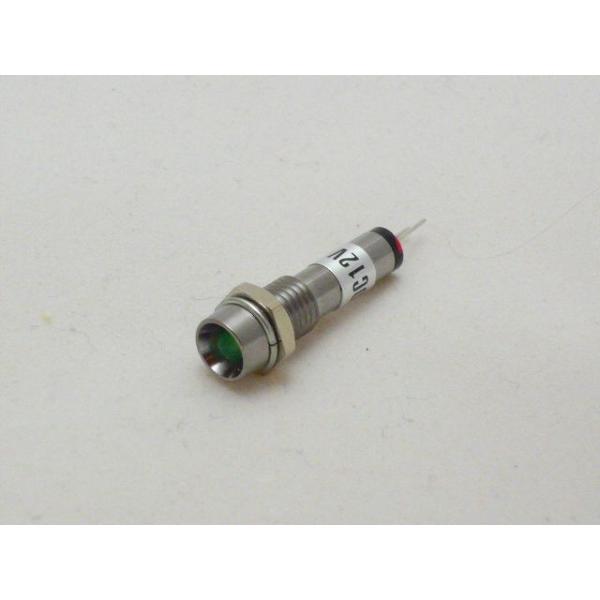 定格電圧：DC12V（赤色に塗られている端子がプラスです）定格電流：10mA耐電圧：AC 500V 1分間絶縁抵抗：DC 500V 100MΩ 以上発光色：緑本体材質：真鍮スズコバルトメッキ製品は改良の為、予告なく仕様変更される場合がありま...