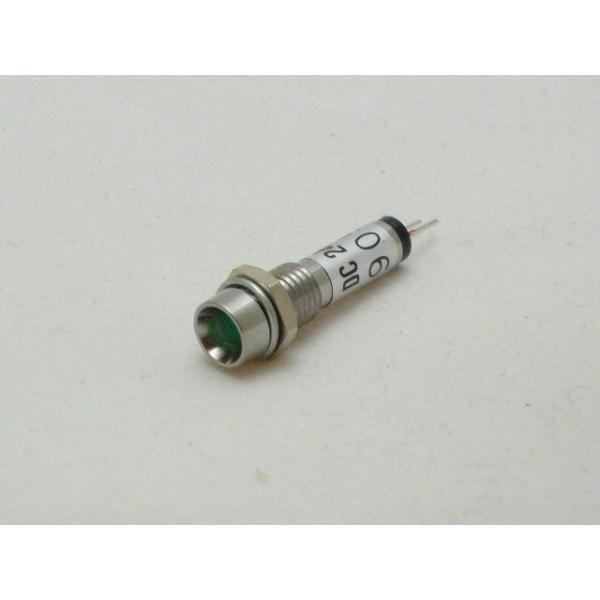 定格電圧：DC24V（赤色に塗られている端子がプラスです）定格電流：10mA耐電圧：AC 500V 1分間絶縁抵抗：DC 500V 100MΩ 以上発光色：緑本体材質：真鍮スズコバルトメッキ製品は改良の為、予告なく仕様変更される場合がありま...