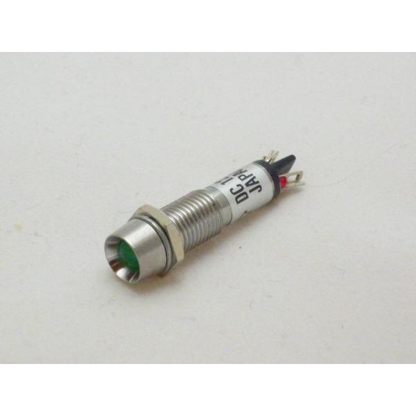 定格電圧：DC12V（赤色に塗られている端子がプラスです）定格電流：20mA耐電圧：AC 500V 1分間絶縁抵抗：DC 500V 100MΩ 以上発光色：緑本体材質：真鍮スズコバルトメッキ製品は改良の為、予告なく仕様変更される場合がありま...