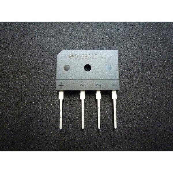 ・せん頭逆電圧（VRM）：200V・出力電流（IO）　　フィン付：6A　　フィン無：2.8A・せん頭サージ順電流（IFSM）：120A・順電圧（VF）：1.05V(max)・逆電流（IR）：10μA(max）