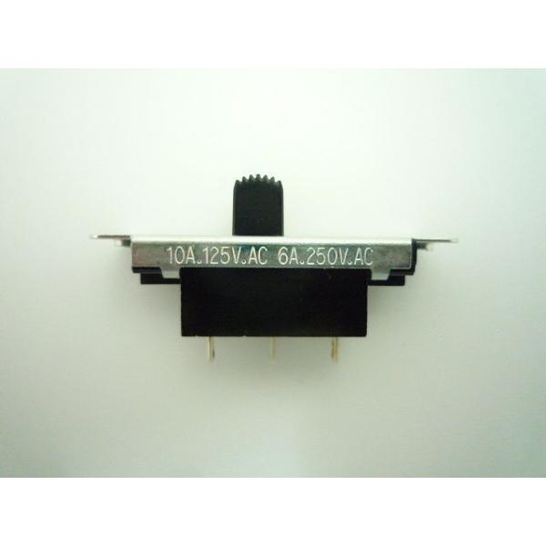 ツマミカラー：黒回路：SPDT（3P）スイッチ特性：ON-ON電流容量：10A.125V.AC ／ 6A.250V.AC絶縁抵抗：DC.500V 100MΩ以上(MIN)絶縁耐圧：AC.1500V 1分間接触抵抗：20mΩ以下(MAX)