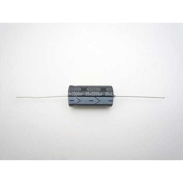 チューブラ型電解コンデンサ 35V 2200μF GST1V222MM UNICON : 津パーツ