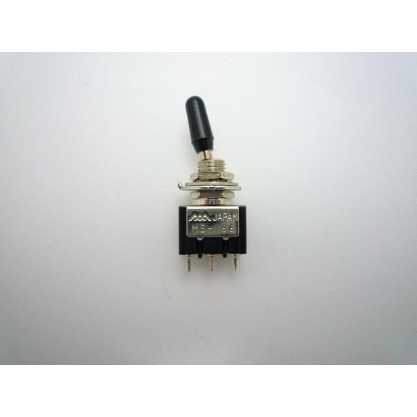 メーカー：ミヤマ電器型番：MS-166-K（MS166K）回路：SPDT（3P）スイッチ特性：ON-ONレバーカラー：黒（Black）レバー倒れ角度：24°±4°端子形状：半田端子電流容量：10A.125V.AC絶縁抵抗：DC.500V 1...