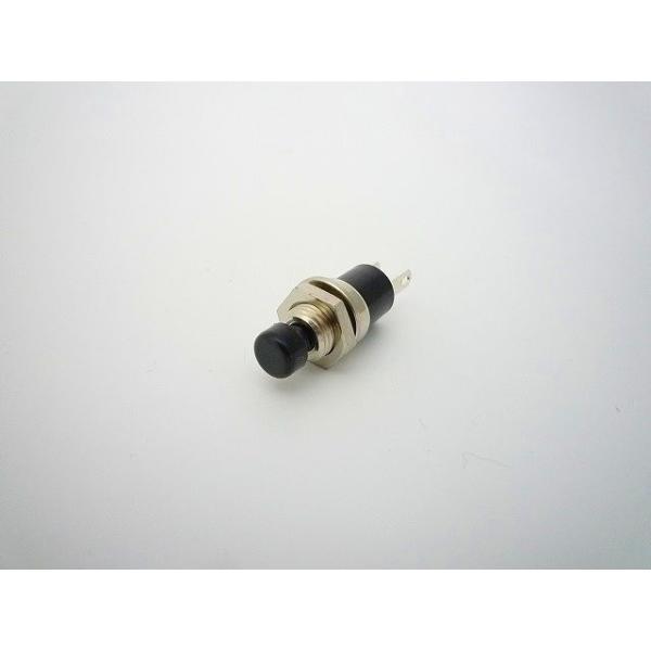型番：MS313-1操作部カラー：黒色回路：SPST（2P） 単極単投スイッチ特性：ON-(OFF) モーメンタリー取付穴参考寸法：φ7.5