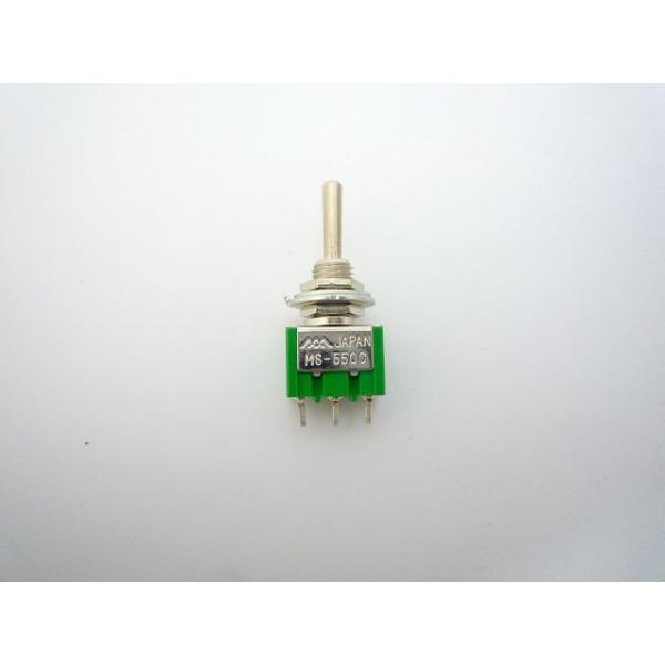 品番：MS550C回路：SPDT（3P）スイッチ特性：ON-OFF-ON電流容量：3A.125V.AC ／ 1A.250V.AC絶縁抵抗：DC.500V 100MΩ以上(MIN)絶縁耐圧：AC.1000V 1分間(Minute)接触抵抗：2...