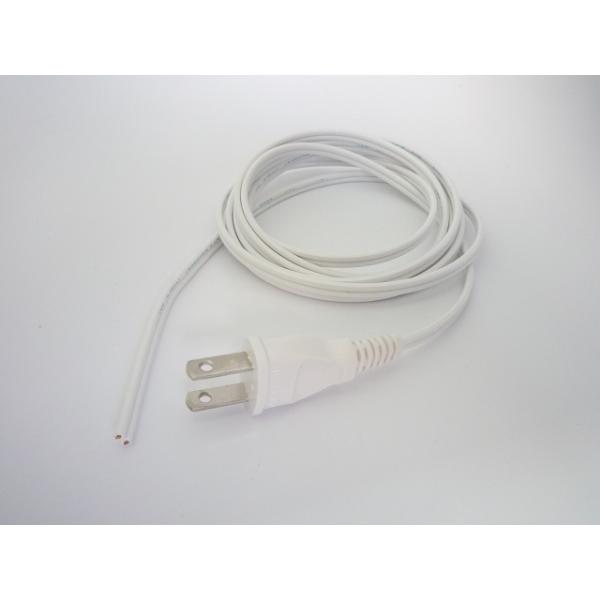 KHD プラグ付き電源コード 白 VFF 0.75SQ 2m