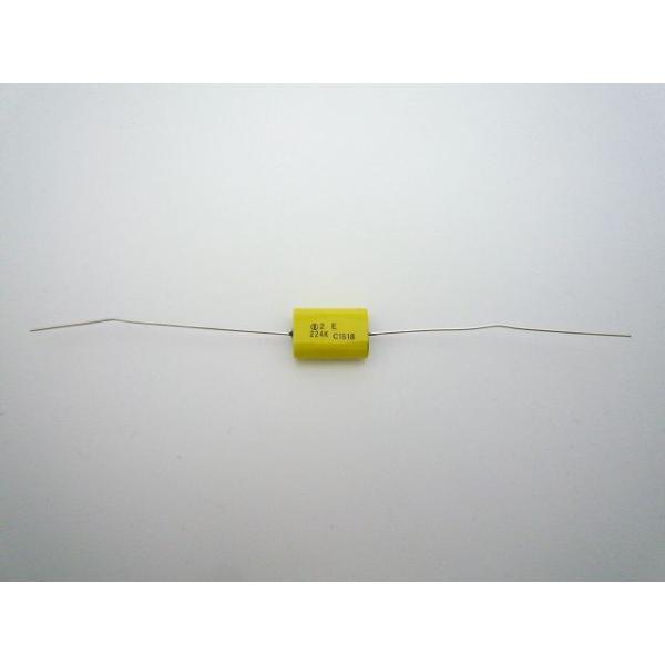 Type TME・アキシャルリード形のため低背で装着に最適・自己回復性を備え高信頼性を確保・無誘導構造定格電圧：250VDC静電容量：0.22μF(224)容量許容差（Cap. Tolerance）：±10％（K）使用温度範囲（Temper...