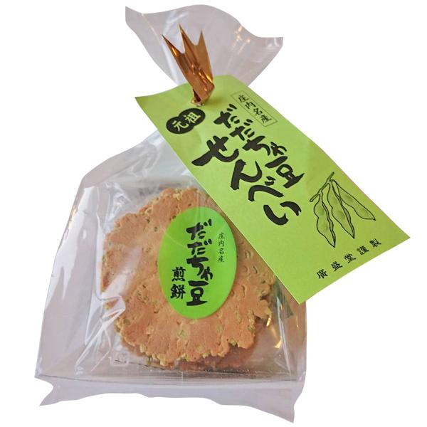 だだちゃ豆　2枚 だだちゃ豆せんべい 2枚×8袋（有限会社廣盛堂） : 山形のお土産