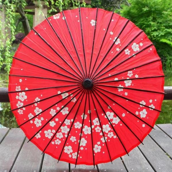 和傘 梅柄 踊り傘 番傘 84×80cm  雰囲気を演出 イベント コスプレ撮影 店舗装飾に 和風インテリア 小道具として映える