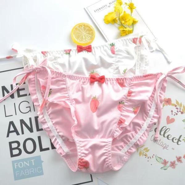 苺柄ショーツ 可愛い 2点セット 下着 ナイトウエア レディースインナー ショーツ パンツ パンティ ショーツのみ