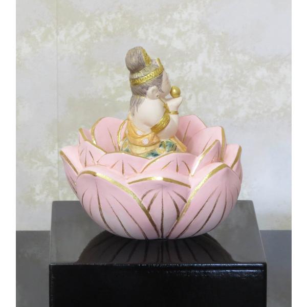 梶原正二博多人形「蓮華のひかり」観音様縁起物弥勒菩薩仏像日本製 