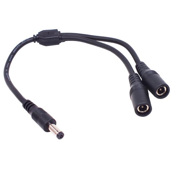 2分岐電源ケーブル 外径4.75mm内径1.7mm オス-メスx2 COMON 4717M-Y