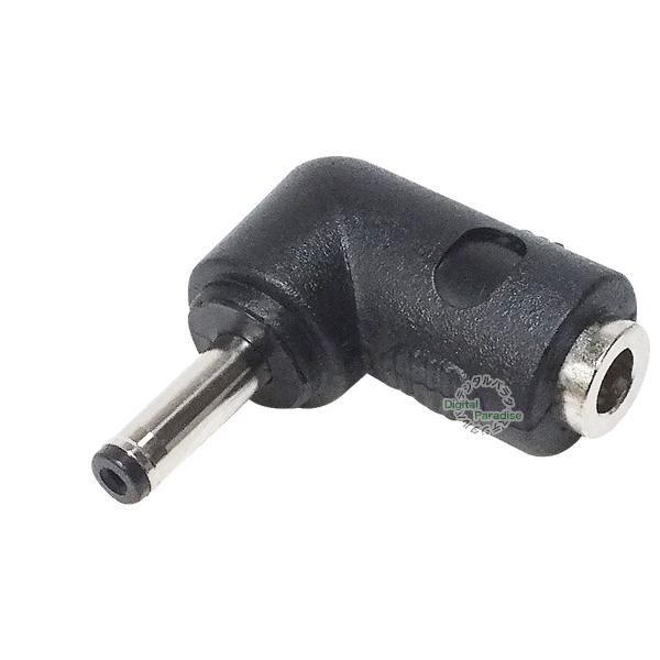 外径3.8mm内径1.4mm DC L型変換 アダプタ(メス)-(オス) 直角変換