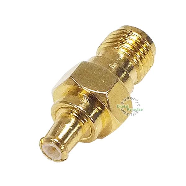 SMA端子(メス)→MCX端子(オス)変換アダプタ【製品特徴】●SMA端子(メス)●MCX端子(オス)●金メッキ●50Ω●RoHS対策済品【使用例】SMA端子(オス)をMCX端子に変換・GPSやナビのアンテナにSMA端子タイプのアンテナを接...