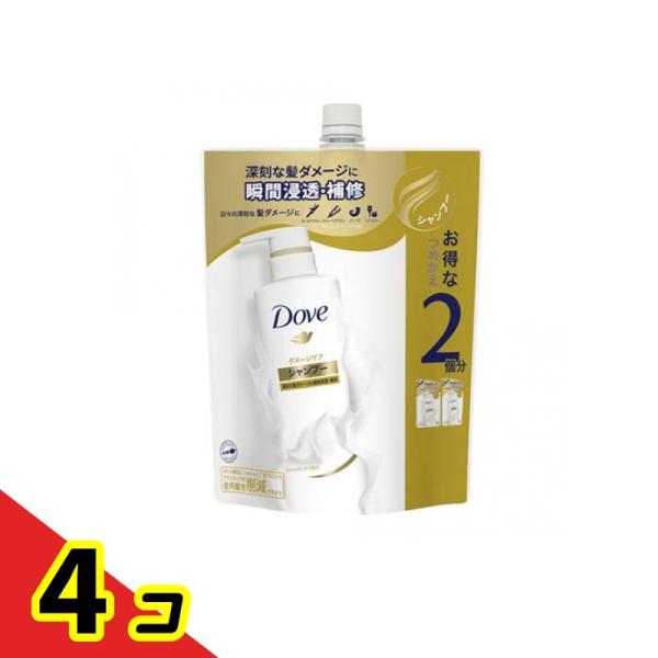ユニリーバ ヘアケア 傷んだ 保湿 保護 ダヴダメージケア シャンプー 詰め替え用 700g ×4個