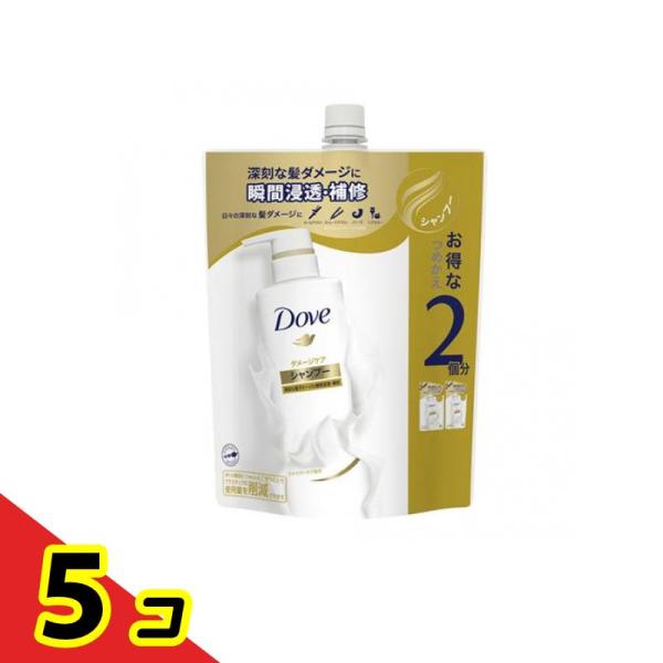 ユニリーバ ヘアケア 傷んだ 保湿 保護 ダヴダメージケア シャンプー 詰め替え用 700g ×5個