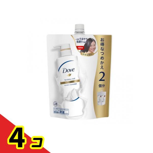 ユニリーバ ヘアケア なめらか うるおい 浸透 ダヴモイスチャーケア シャンプー 詰め替え用 700g ×4個