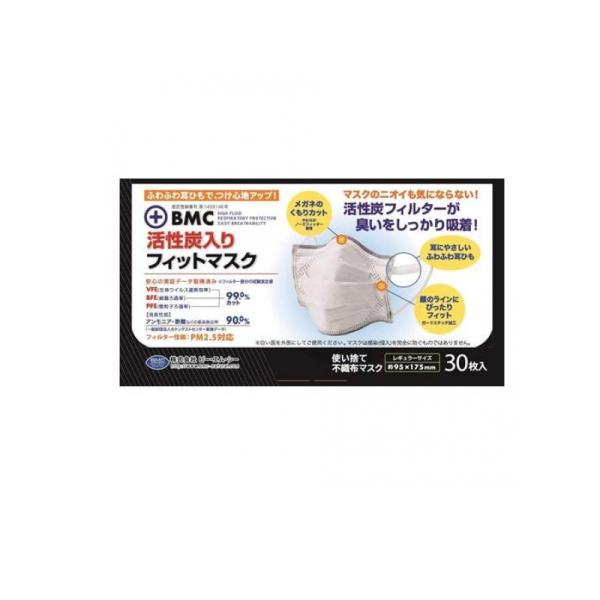 他サイト： BMC 活性炭入りフィットマスク 30枚入 (レギュラーサイズ)  (1個)の商品画像