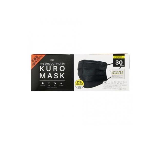 他サイト： 富士 カラーマスク KURO MASK 30枚  (1個)の商品画像